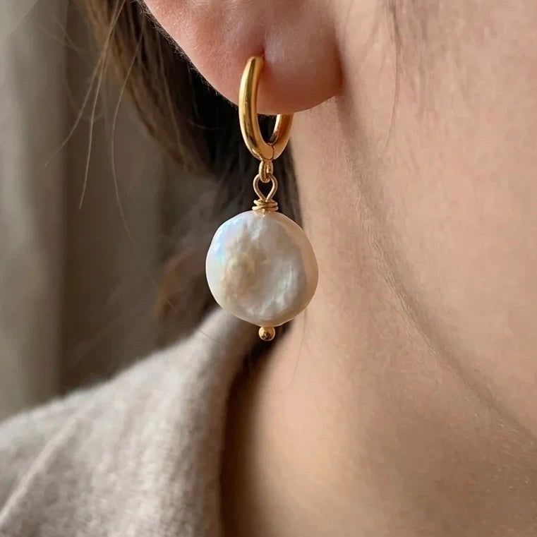 Dainty Pearl Earrings | Gold & Steel | Minimalist Everyday Studs