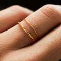 14K Gold Filled Stacking Ring Set - Pack of 2