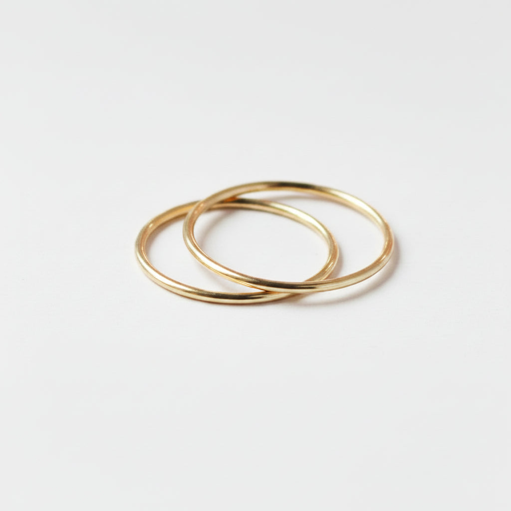 14K Gold Filled Stacking Ring Set - Pack of 2