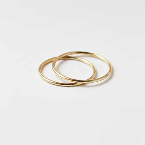 14K Gold Filled Stacking Ring Set - Pack of 2