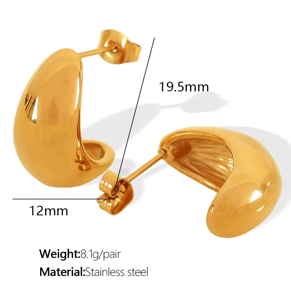 Chunky Gold Hoop Earrings