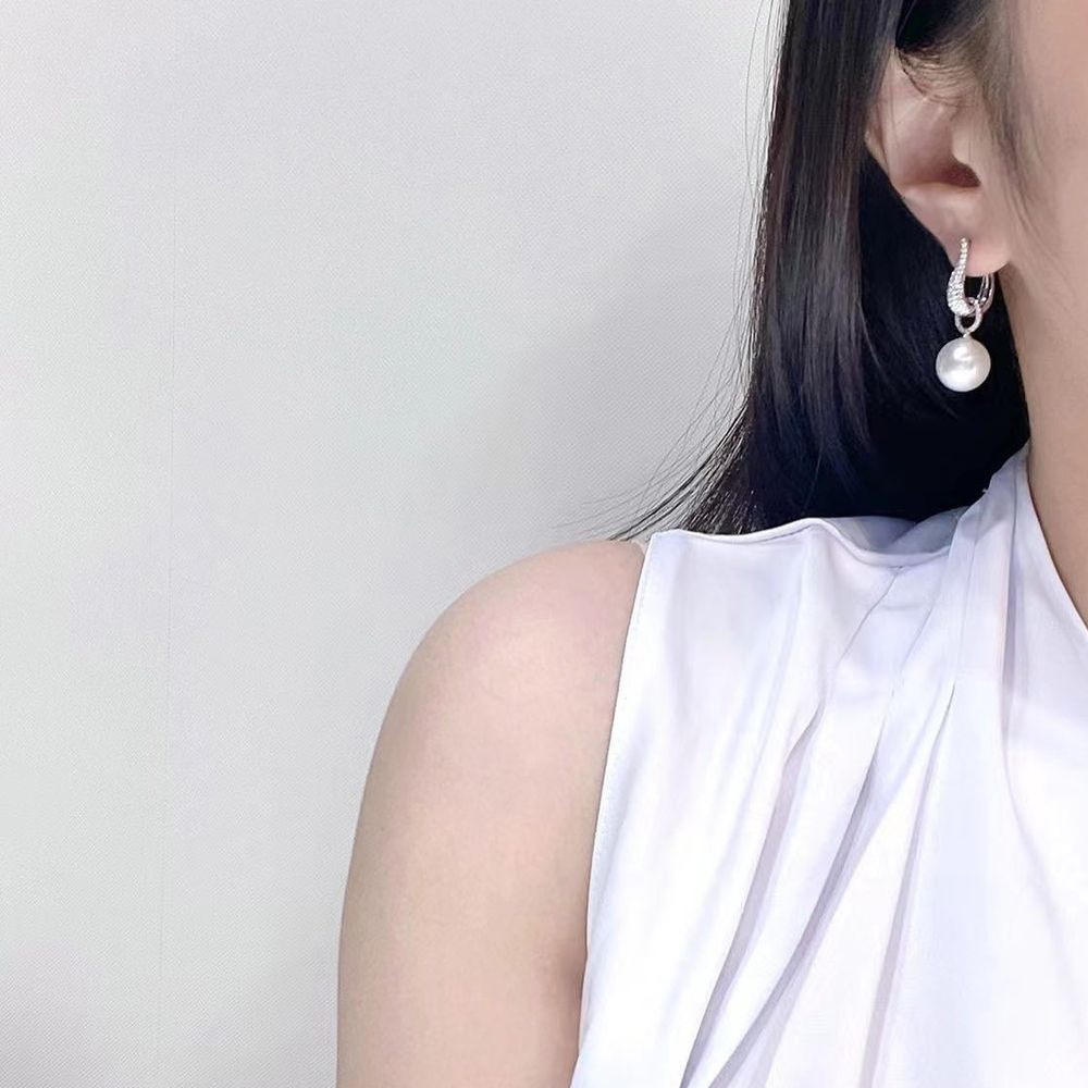 Silver Pearl Drop Earrings