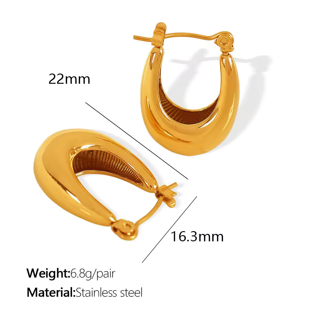 Chunky Gold Hoop Earrings