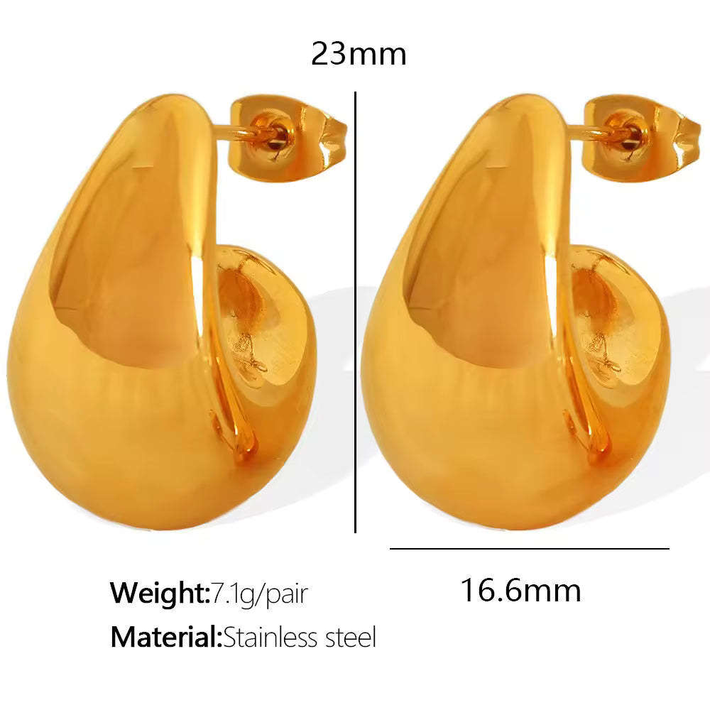 Chunky Gold Hoop Earrings