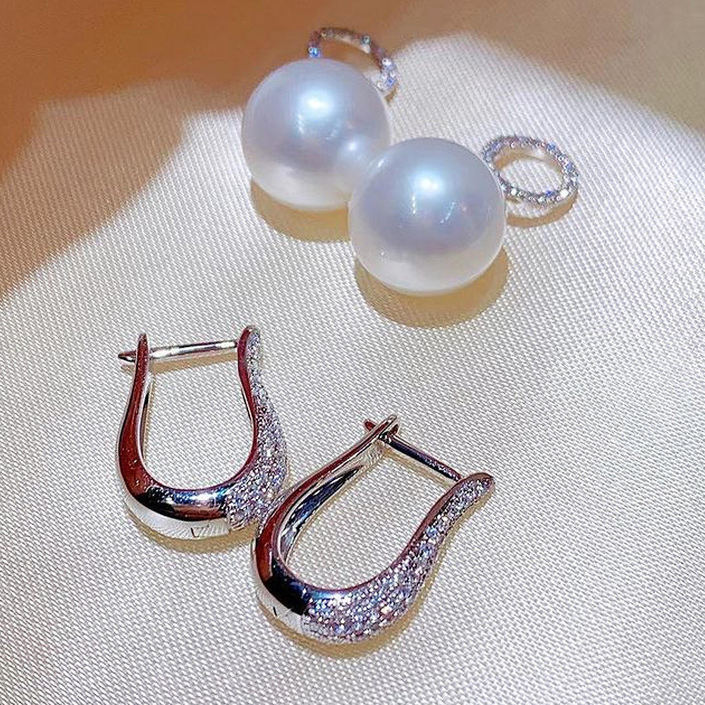 Silver Pearl Drop Earrings