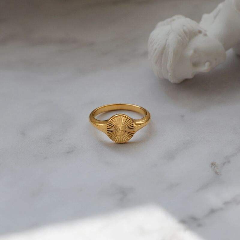 Radiant Sun Ring - 18K Gold Plated