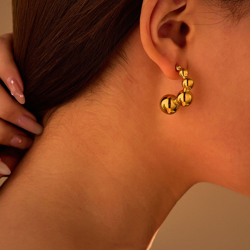 Chunky Gold Hoop Earrings