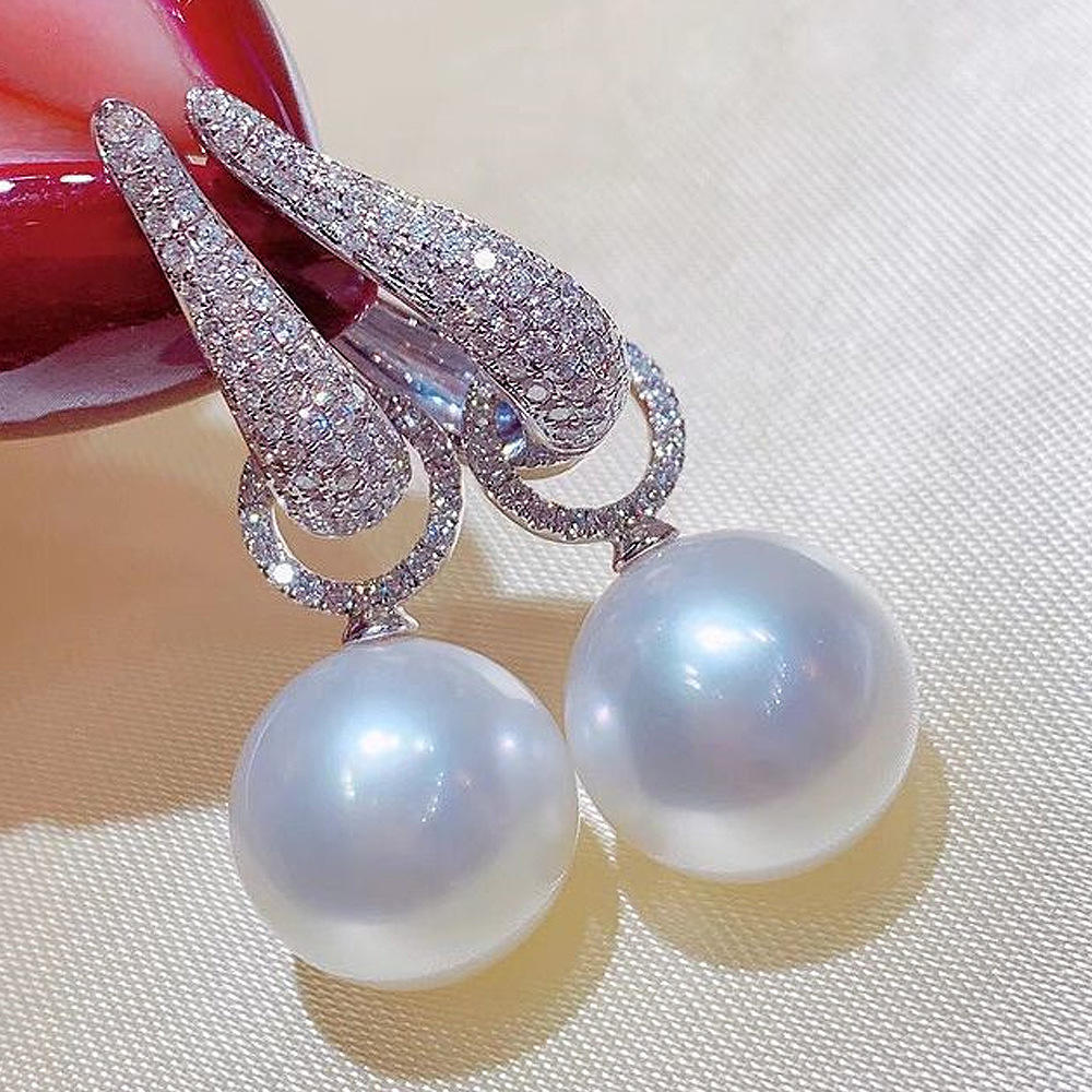 Silver Pearl Drop Earrings