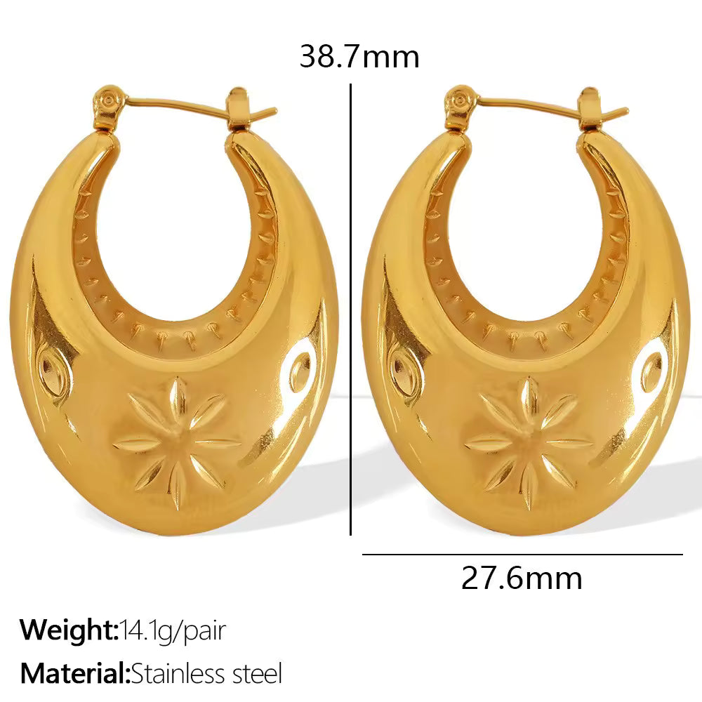 Chunky Gold Hoop Earrings