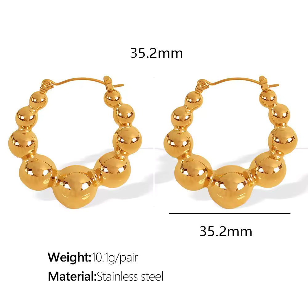 Chunky Gold Hoop Earrings